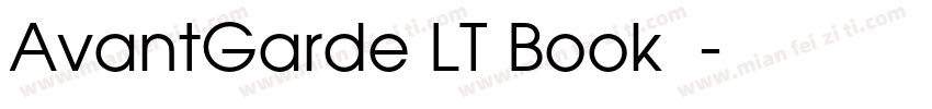 AvantGarde LT Book 粗字体转换